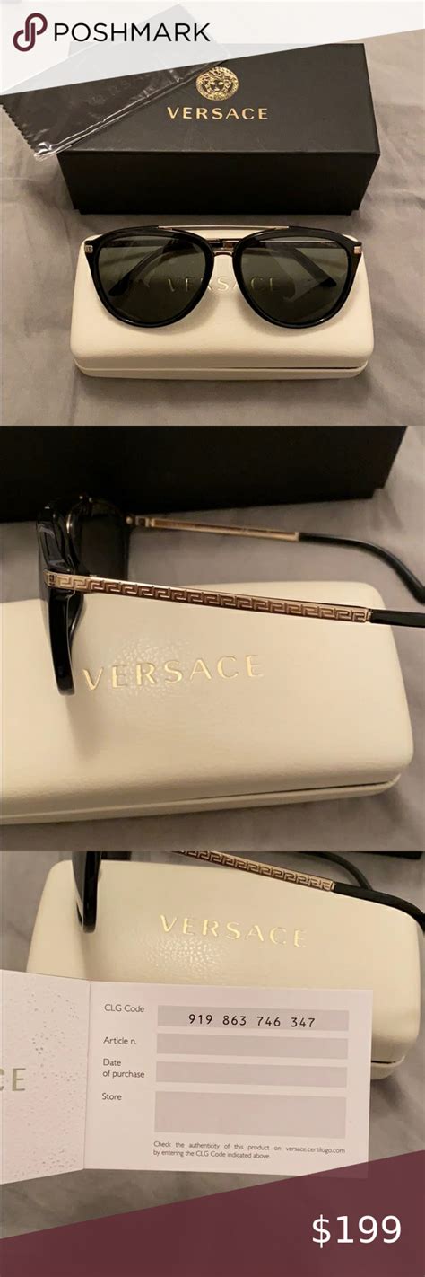 where to find clg code versace sunglasses|authentication of Versace products.